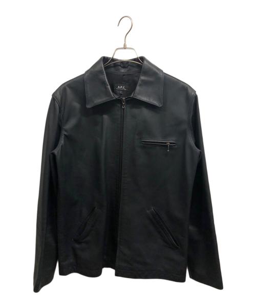 A.P.C.（アーペーセー）A.P.C. (アーペーセー) シングルライダースジャケット ブラック サイズ:Sの古着・服飾アイテム