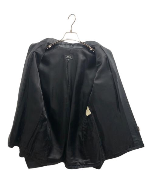 A.P.C.（アーペーセー）A.P.C. (アーペーセー) シングルライダースジャケット ブラック サイズ:Sの古着・服飾アイテム