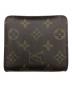 LOUIS VUITTON (ルイ ヴィトン) モノグラム コンパクトジップ ブラウン：15000円