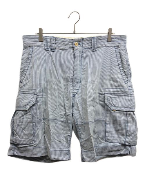 POLO RALPH LAUREN（ポロ・ラルフローレン）POLO RALPH LAUREN (ポロ・ラルフローレン) ハーフカーゴパンツ ブルー サイズ:36の古着・服飾アイテム