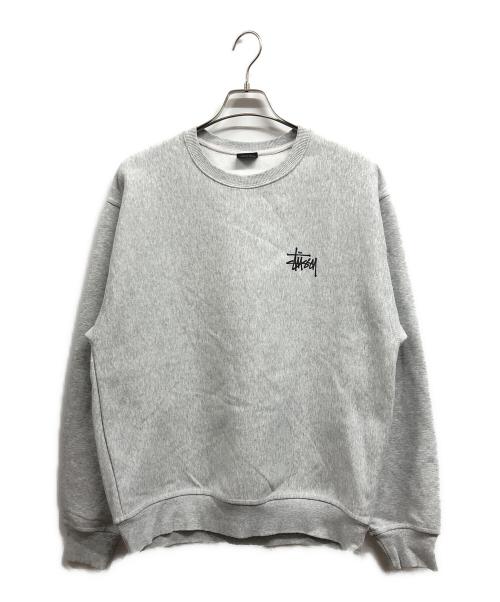 stussy（ステューシー）stussy (ステューシー) BASIC LOGO RAISING OF SWEAT グレー サイズ:Mの古着・服飾アイテム