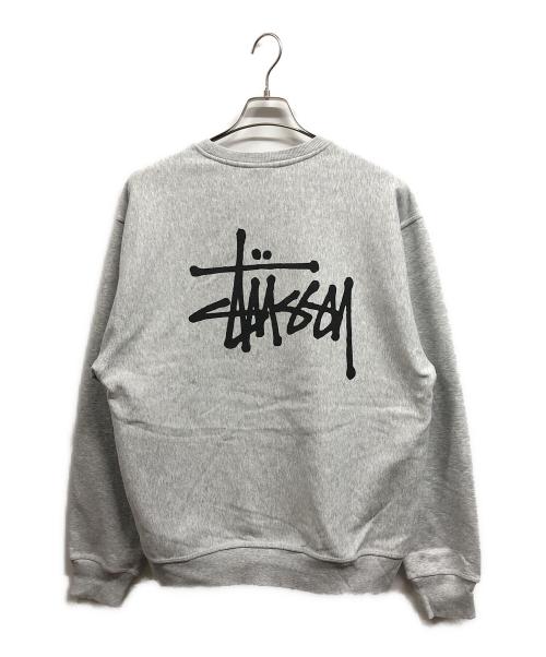 stussy（ステューシー）stussy (ステューシー) BASIC LOGO RAISING OF SWEAT グレー サイズ:Mの古着・服飾アイテム