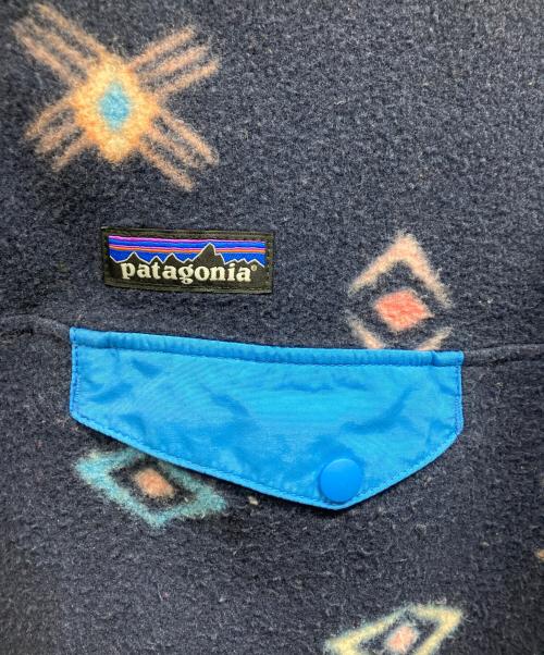 Patagonia（パタゴニア）Patagonia (パタゴニア) 総柄シンチラスナップT ネイビー サイズ:Lの古着・服飾アイテム