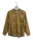 and wanderアンドワンダー）の古着「printed fleece base T」｜ブラウン