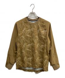 and wander（アンドワンダー）の古着「printed fleece base T」｜ブラウン