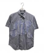 COMME des GARCONS HOMMEコムデギャルソン オム）の古着「半袖シャツ」｜ブルー