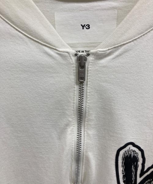 Y-3（ワイスリー）Y-3 (ワイスリー) ハーフジップネックTシャツ ホワイト サイズ:Mの古着・服飾アイテム