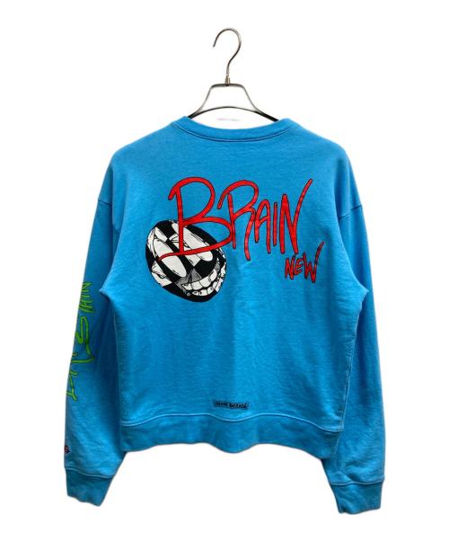 CHROME HEARTS（クロムハーツ）CHROME HEARTS (クロムハーツ) MATTY BOY (マッティーボーイ) PPO BRAIN NEW SWTSHRT　ブレインニュープリントスウェット ブルー サイズ:Sの古着・服飾アイテム
