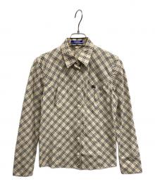 BURBERRY BLUE LABEL（バーバリー ブルー レーベル）の古着「チェックシャツ」｜ベージュ