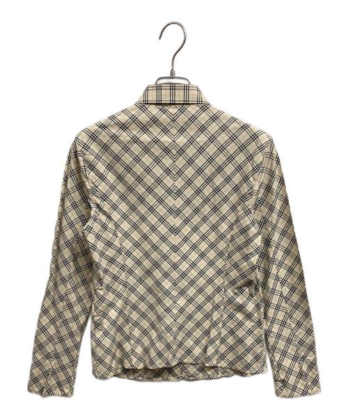 BURBERRY BLUE LABEL（バーバリー ブルー レーベル）BURBERRY BLUE LABEL (バーバリー ブルー レーベル) チェックシャツ ベージュ サイズ:38の古着・服飾アイテム