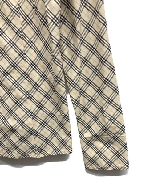 BURBERRY BLUE LABEL（バーバリー ブルー レーベル）BURBERRY BLUE LABEL (バーバリー ブルー レーベル) チェックシャツ ベージュ サイズ:38の古着・服飾アイテム