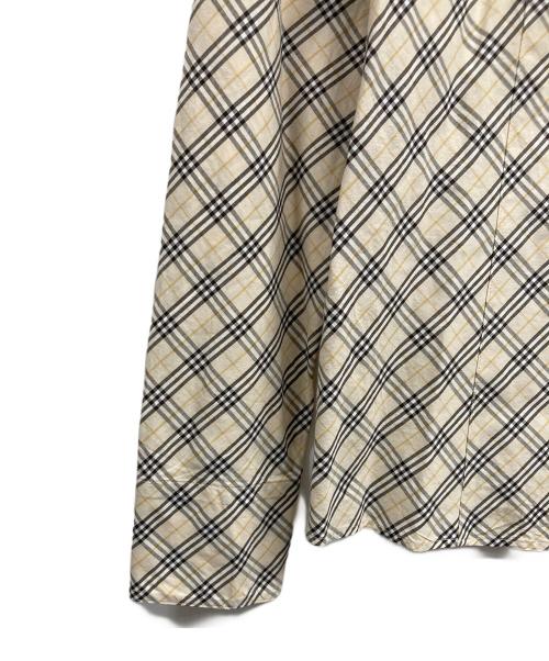 BURBERRY BLUE LABEL（バーバリー ブルー レーベル）BURBERRY BLUE LABEL (バーバリー ブルー レーベル) チェックシャツ ベージュ サイズ:38の古着・服飾アイテム