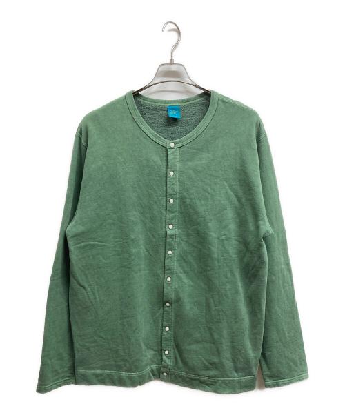 good on（グッドオン）good on (グッドオン) スナップカーディガン/	good onカーディガン グリーン サイズ:Lの古着・服飾アイテム