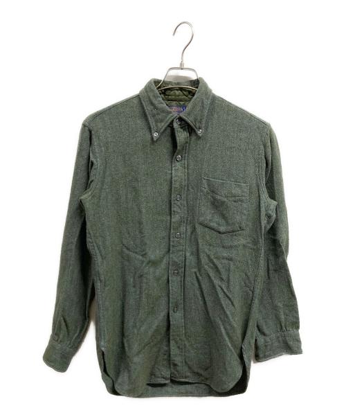 PENDLETON（ペンドルトン）PENDLETON (ペンドルトン) 60’s BDウールシャツ グリーン サイズ:Mの古着・服飾アイテム