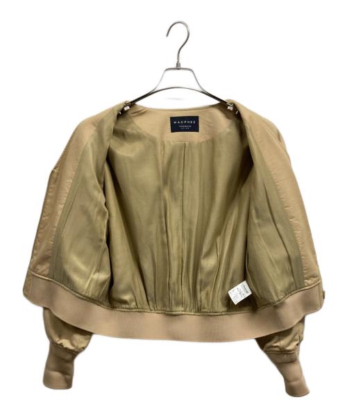 MACPHEE（マカフィー）MACPHEE (マカフィー) コットンナイロン ショートMA-1ブルゾン ベージュ サイズ:36の古着・服飾アイテム