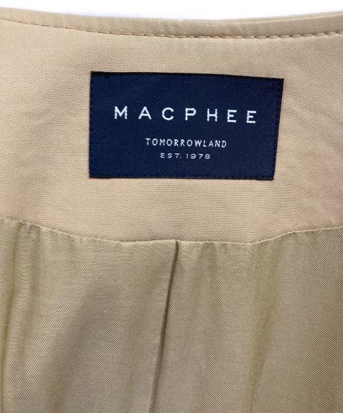 MACPHEE（マカフィー）MACPHEE (マカフィー) コットンナイロン ショートMA-1ブルゾン ベージュ サイズ:36の古着・服飾アイテム
