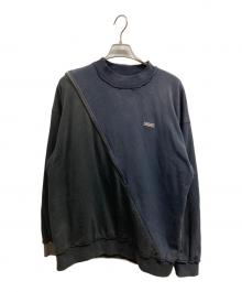 CONVERSE TOKYO（コンバーストウキョウ）の古着「BI-COLOR ZIP DESIGN SWEAT」｜ブラック×ネイビー