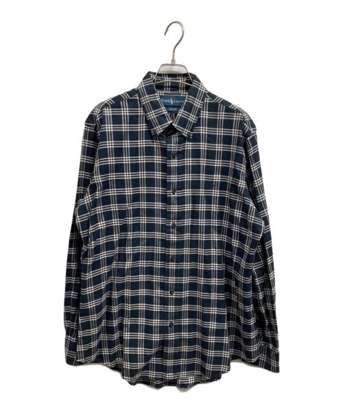 RALPH LAUREN（ラルフローレン）RALPH LAUREN (ラルフローレン) カスタムフィット ボタンダウンシャツ ブラック サイズ:Lの古着・服飾アイテム