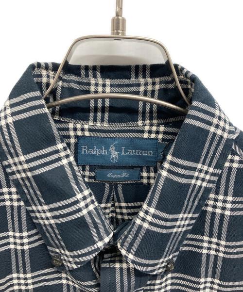 RALPH LAUREN（ラルフローレン）RALPH LAUREN (ラルフローレン) カスタムフィット ボタンダウンシャツ ブラック サイズ:Lの古着・服飾アイテム
