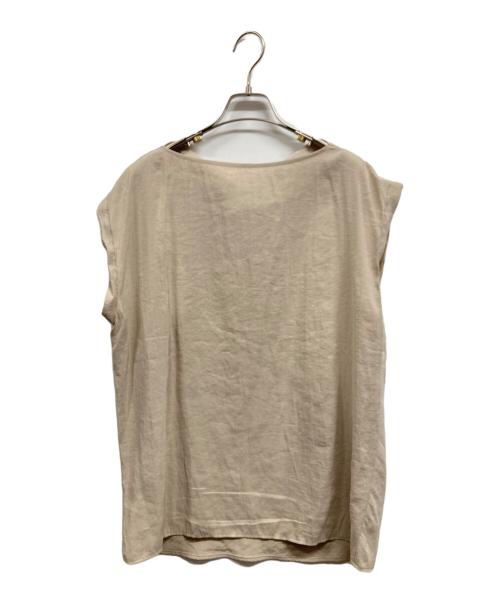 Whim Gazette（ウィムガゼット）Whim Gazette (ウィムガゼット) ドレープノースリーブブラウス ベージュ サイズ:FREEの古着・服飾アイテム