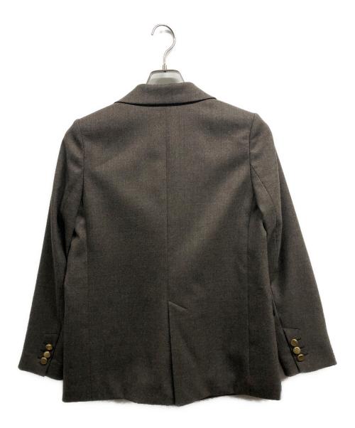 Noble（ノーブル）Noble (ノーブル) ウールフラノピークドラペルジャケット ブラウン サイズ:34の古着・服飾アイテム