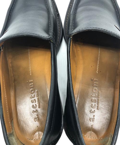 a.testoni（アテストーニ）a.testoni (アテストーニ) レザーシューズ ブラック サイズ:SIZE 6 1/2の古着・服飾アイテム