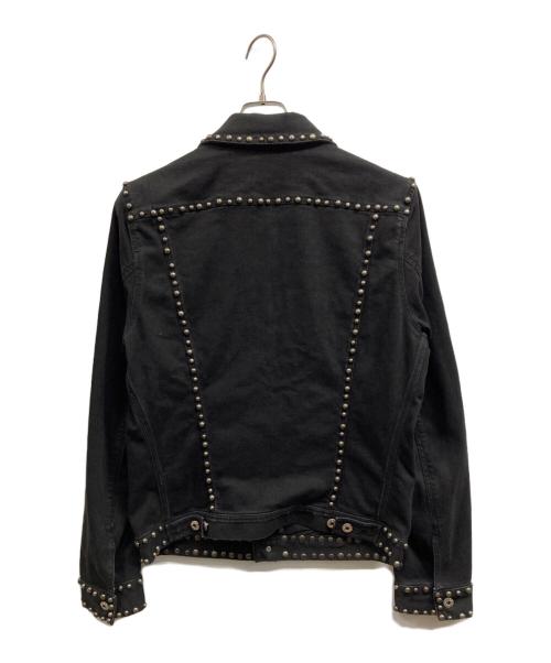 DIESEL（ディーゼル）DIESEL (ディーゼル) スタッズデニムジャケット ブラック サイズ:Lの古着・服飾アイテム