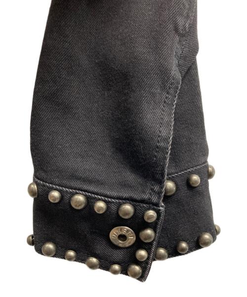 DIESEL（ディーゼル）DIESEL (ディーゼル) スタッズデニムジャケット ブラック サイズ:Lの古着・服飾アイテム