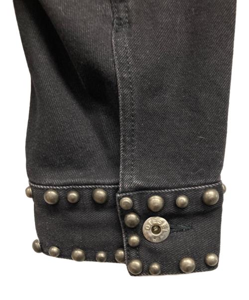 DIESEL（ディーゼル）DIESEL (ディーゼル) スタッズデニムジャケット ブラック サイズ:Lの古着・服飾アイテム