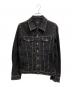 DIESEL（ディーゼル）の古着「スタッズデニムジャケット」｜ブラック