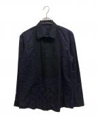 ISSEY MIYAKE MENイッセイミヤケメン）の古着「総柄シャツ」｜ブラック×パープル