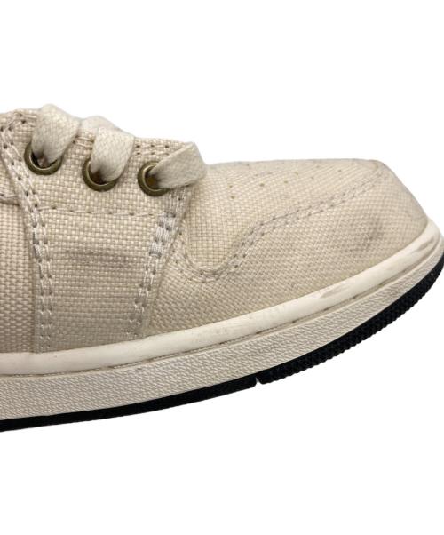 NIKE（ナイキ）NIKE (ナイキ) The Air Jordan 1 Low “Pale Ivory” Slips Into Canvas アイボリー サイズ:28の古着・服飾アイテム