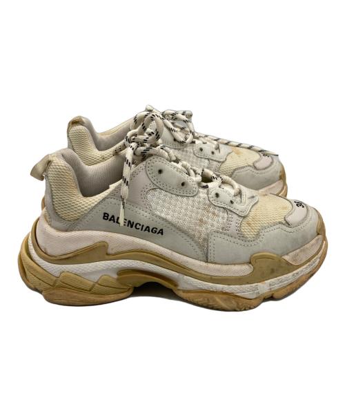 BALENCIAGA（バレンシアガ）BALENCIAGA (バレンシアガ) TRIPLE S ローカットスニーカー アイボリー サイズ:25の古着・服飾アイテム