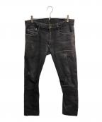 DIESEL Black Goldディーゼル ブラック ゴールド）の古着「デニムパンツ/DIESELパンツ」｜ブラック