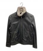 BLACK LABEL CRESTBRIDGEブラックレーベル クレストブリッジ）の古着「シングルライダースジャケット」｜ブラック