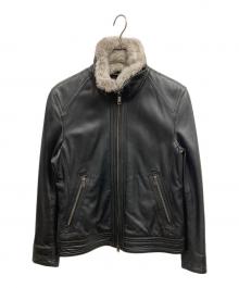 BLACK LABEL CRESTBRIDGE（ブラックレーベル クレストブリッジ）の古着「シングルライダースジャケット」｜ブラック