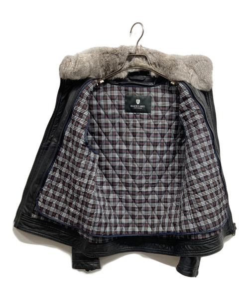 BLACK LABEL CRESTBRIDGE（ブラックレーベル クレストブリッジ）BLACK LABEL CRESTBRIDGE (ブラックレーベル クレストブリッジ) シングルライダースジャケット ブラック サイズ:Mの古着・服飾アイテム