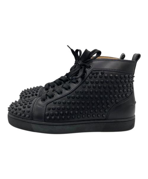Christian Louboutin（クリスチャン・ルブタン）Christian Louboutin (クリスチャン・ルブタン) スタッズ付きハイカットスニーカー ブラック サイズ:40の古着・服飾アイテム