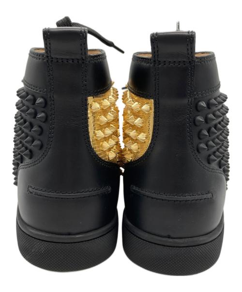 Christian Louboutin（クリスチャン・ルブタン）Christian Louboutin (クリスチャン・ルブタン) スタッズ付きハイカットスニーカー ブラック サイズ:40の古着・服飾アイテム