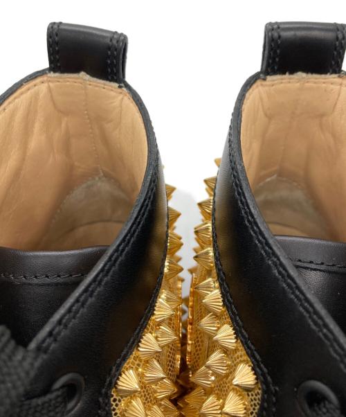 Christian Louboutin（クリスチャン・ルブタン）Christian Louboutin (クリスチャン・ルブタン) スタッズ付きハイカットスニーカー ブラック サイズ:40の古着・服飾アイテム