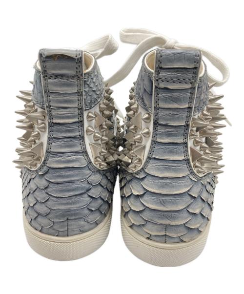 Christian Louboutin（クリスチャン・ルブタン）Christian Louboutin (クリスチャン・ルブタン) スタッズハイカットスニーカー グレー サイズ:43の古着・服飾アイテム