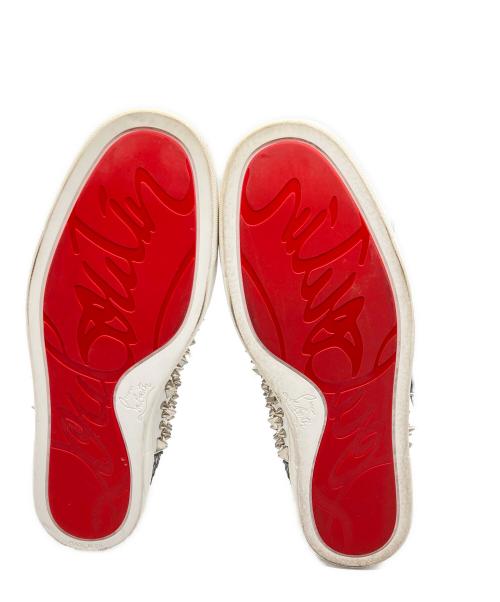 Christian Louboutin（クリスチャン・ルブタン）Christian Louboutin (クリスチャン・ルブタン) スタッズハイカットスニーカー グレー サイズ:43の古着・服飾アイテム