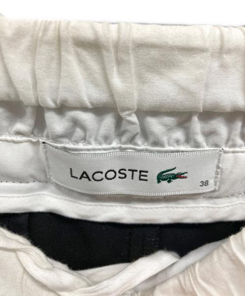 LACOSTE（ラコステ）LACOSTE (ラコステ) レイヤードウエストタックパンツ ブラック サイズ:38の古着・服飾アイテム