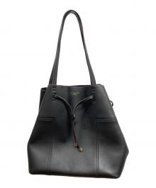 TORY BURCH（トリーバーチ）の古着「BLOCK-T BUCKET TOTE」｜ブラック