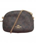 COACHコーチ）の古着「シグネチャー ミニセレナ クロスボディ 2Way ショルダーバッグ ポーチ」｜ブラウン