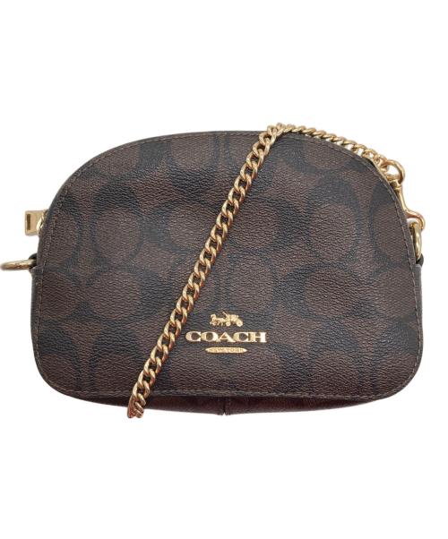 COACH（コーチ）COACH (コーチ) シグネチャー ミニセレナ クロスボディ 2Way ショルダーバッグ ポーチ ブラウンの古着・服飾アイテム