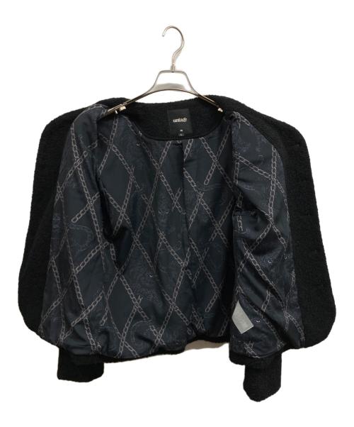 untage（アンテージ）untage (アンテージ) ツイードジャケット ブラック サイズ:Lの古着・服飾アイテム