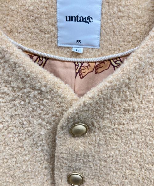 untage（アンテージ）untage (アンテージ) ツイードジャケット ベージュ サイズ:Lの古着・服飾アイテム