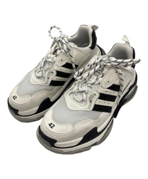 BALENCIAGA（バレンシアガ）BALENCIAGA (バレンシアガ) adidas (アディダス) Triple S Sneaker グレー サイズ:27.5の古着・服飾アイテム