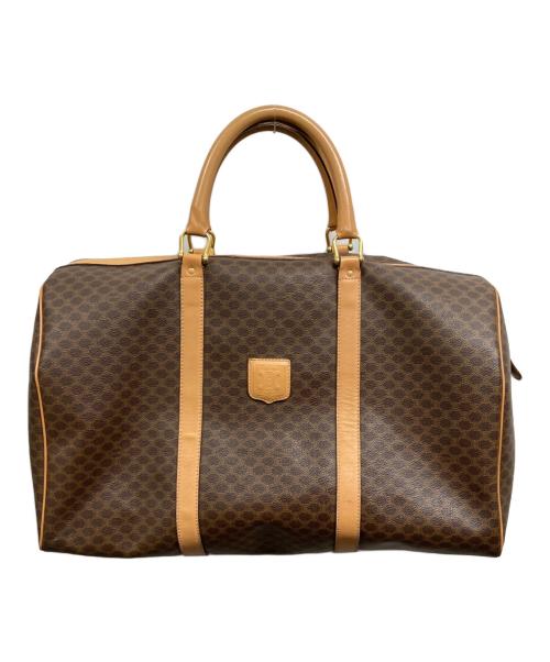 CELINE（セリーヌ）CELINE (セリーヌ) マカダム柄 ボストンバッグ ブラウンの古着・服飾アイテム